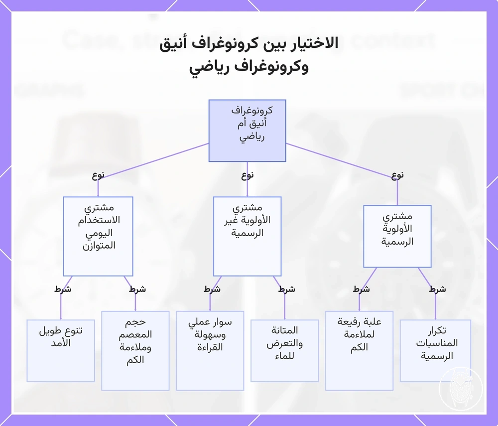 الاختيار بين كرونوغراف أنيق وكرونوغراف رياضي