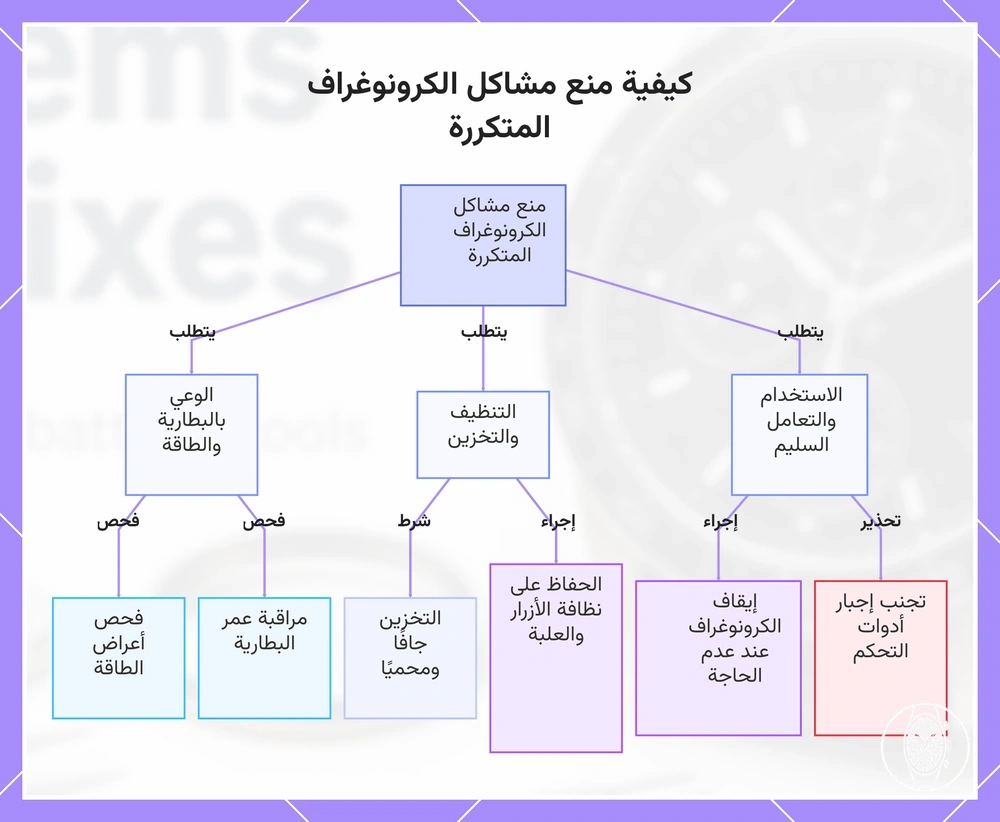 كيفية منع مشاكل الكرونوغراف المتكررة
