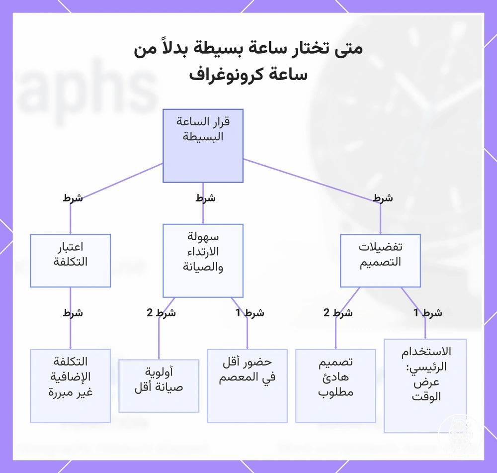 متى تختار ساعة بسيطة بدلاً من ساعة كرونوغراف