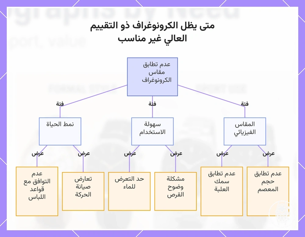 متى يظل الكرونوغراف ذو التقييم العالي غير مناسب