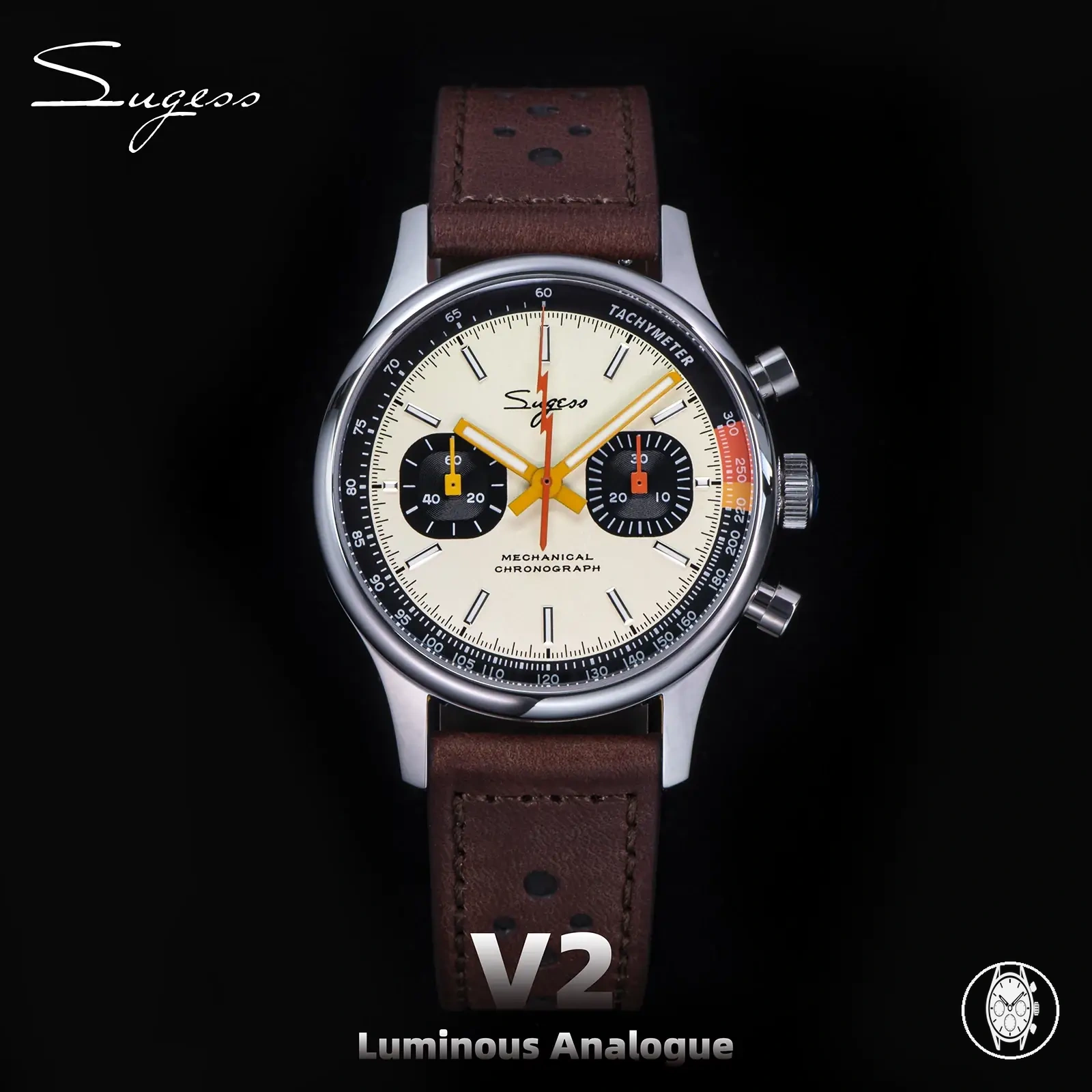 Mechanische Herren-Chronographenuhr mit ST1901-Uhrwerk und Saphirglas