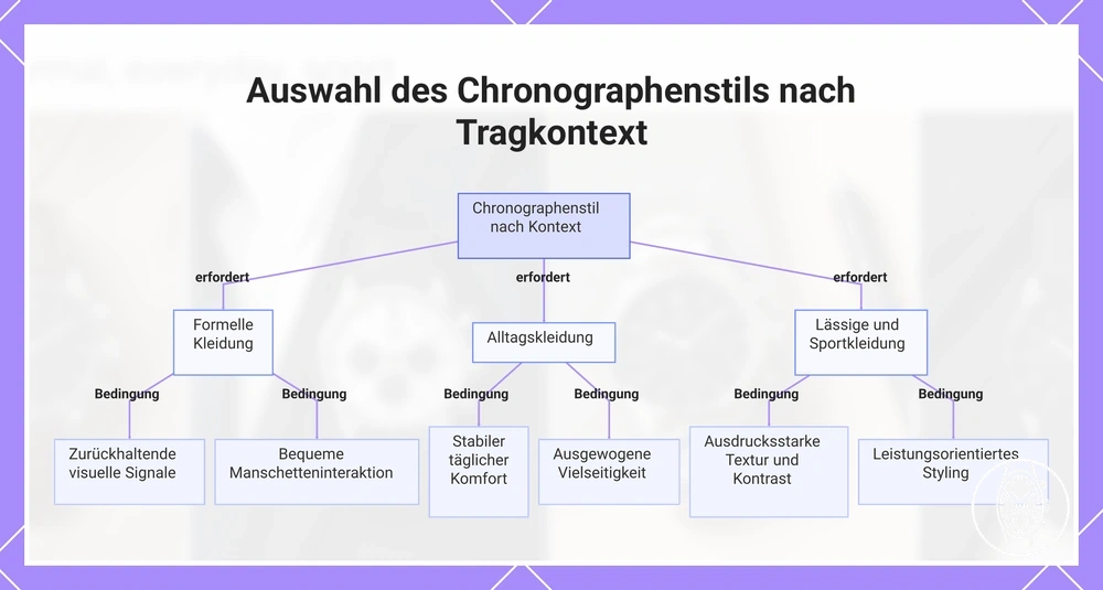 Auswahl des Chronographenstils nach Tragkontext
