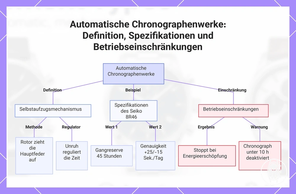 Automatische Chronographenwerke: Definition, Spezifikationen und Betriebseinschränkungen