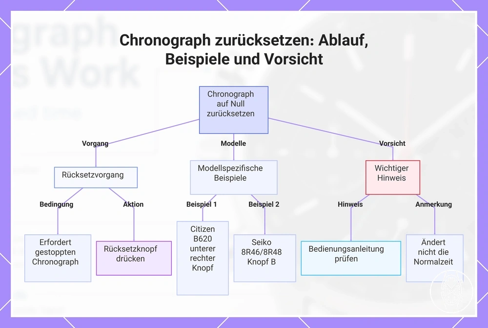 Chronograph zurücksetzen: Ablauf, Beispiele und Vorsicht