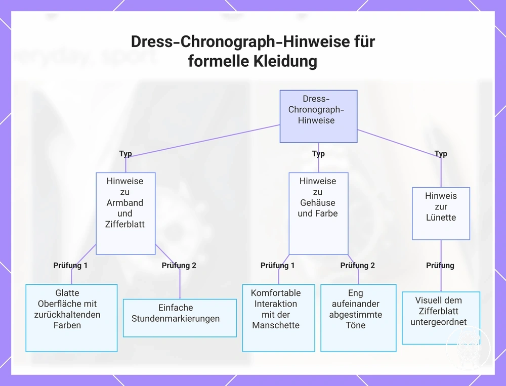 Dress-Chronograph-Hinweise für formelle Kleidung