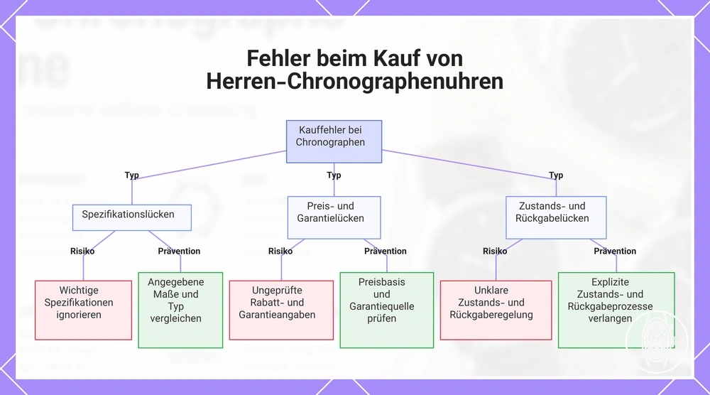 Fehler beim Kauf von Herren-Chronographenuhren