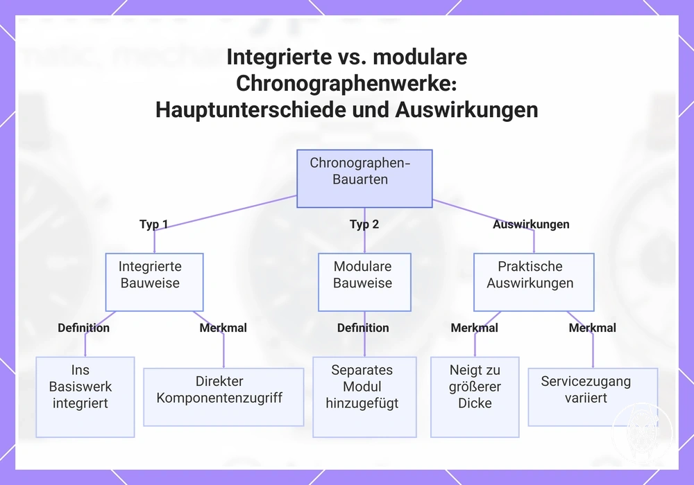 Integrierte vs. modulare Chronographenwerke: Hauptunterschiede und Auswirkungen