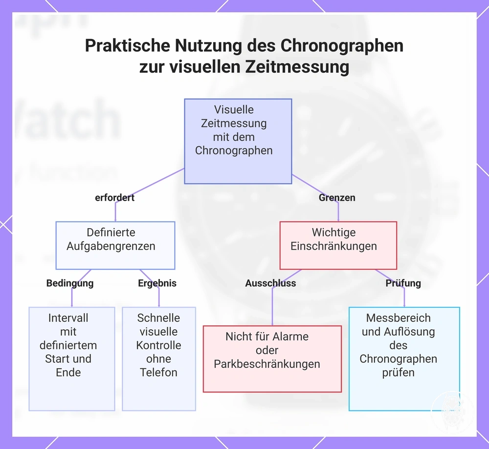 Praktische Nutzung des Chronographen zur visuellen Zeitmessung