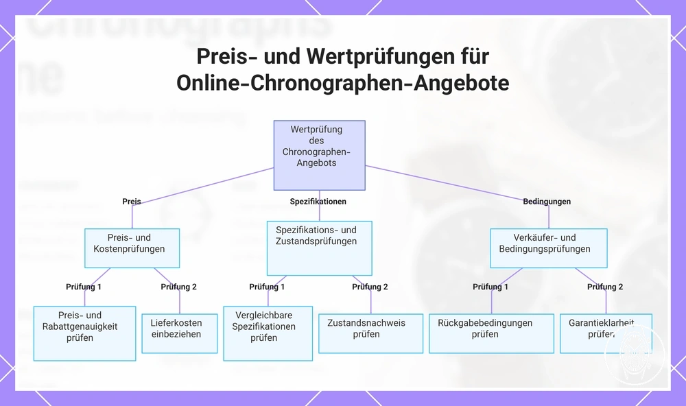 Preis- und Wertprüfungen für Online-Chronographen-Angebote
