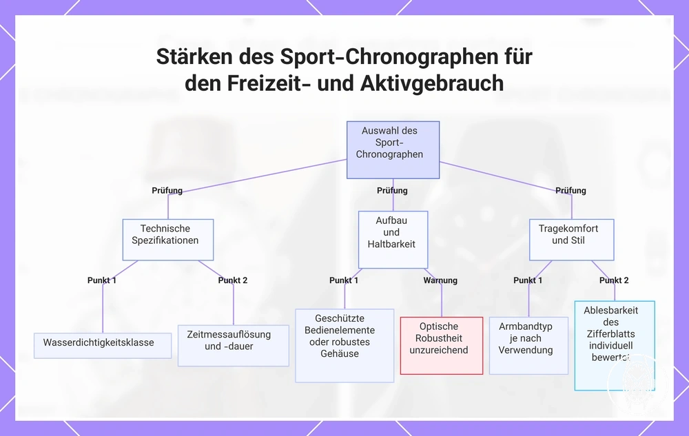 Stärken des Sport-Chronographen für den Freizeit- und Aktivgebrauch