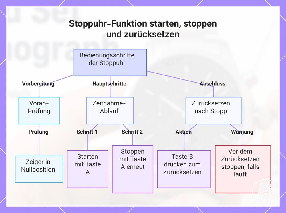Stoppuhr-Funktion starten, stoppen und zurücksetzen