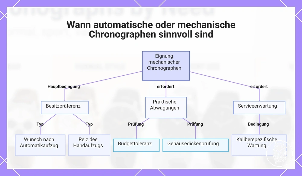 Wann automatische oder mechanische Chronographen sinnvoll sind
