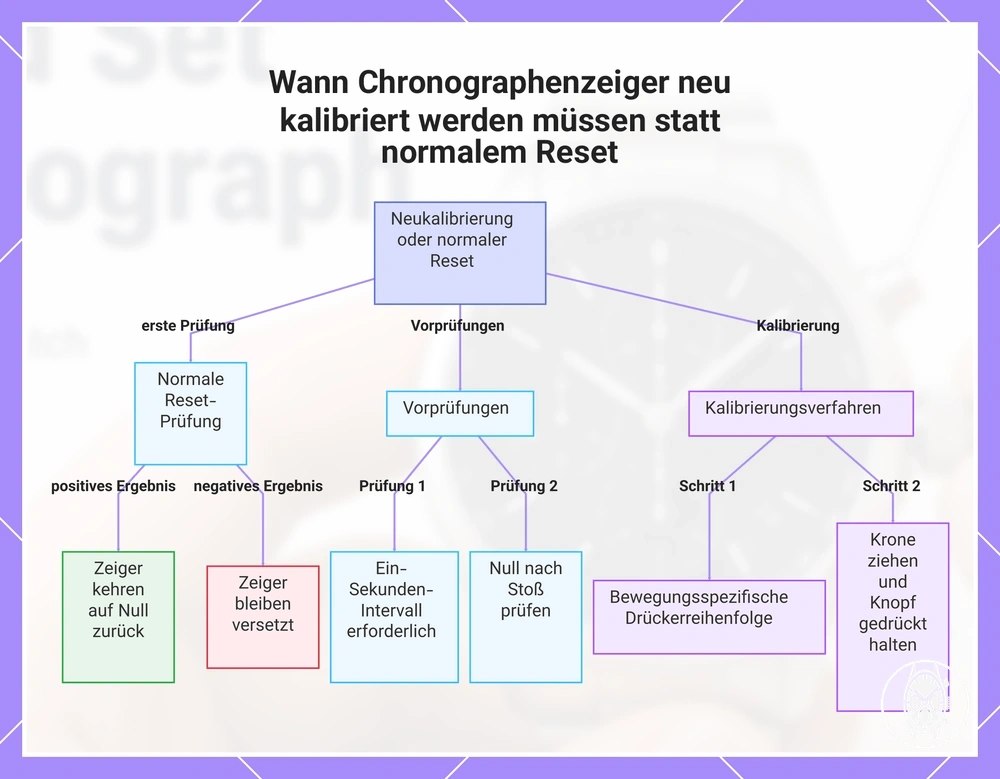 Wann Chronographenzeiger neu kalibriert werden müssen statt normalem Reset