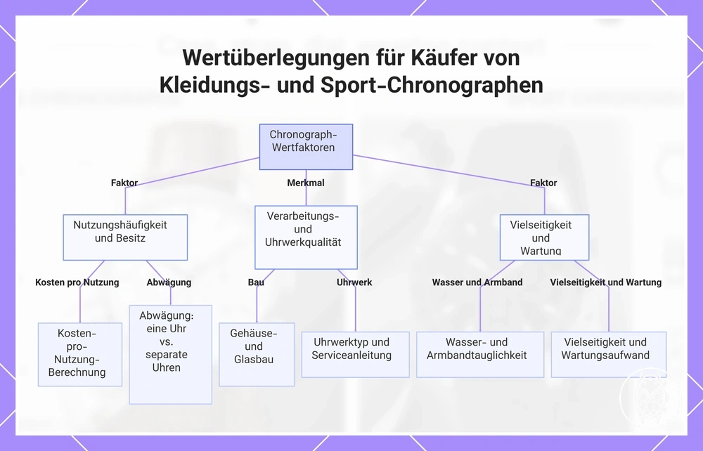 Wertüberlegungen für Käufer von Kleidungs- und Sport-Chronographen