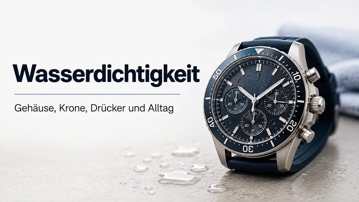 Wasserdichter Herren-Chronograph mit Gehäuse, Krone und Drückern für den täglichen Gebrauch