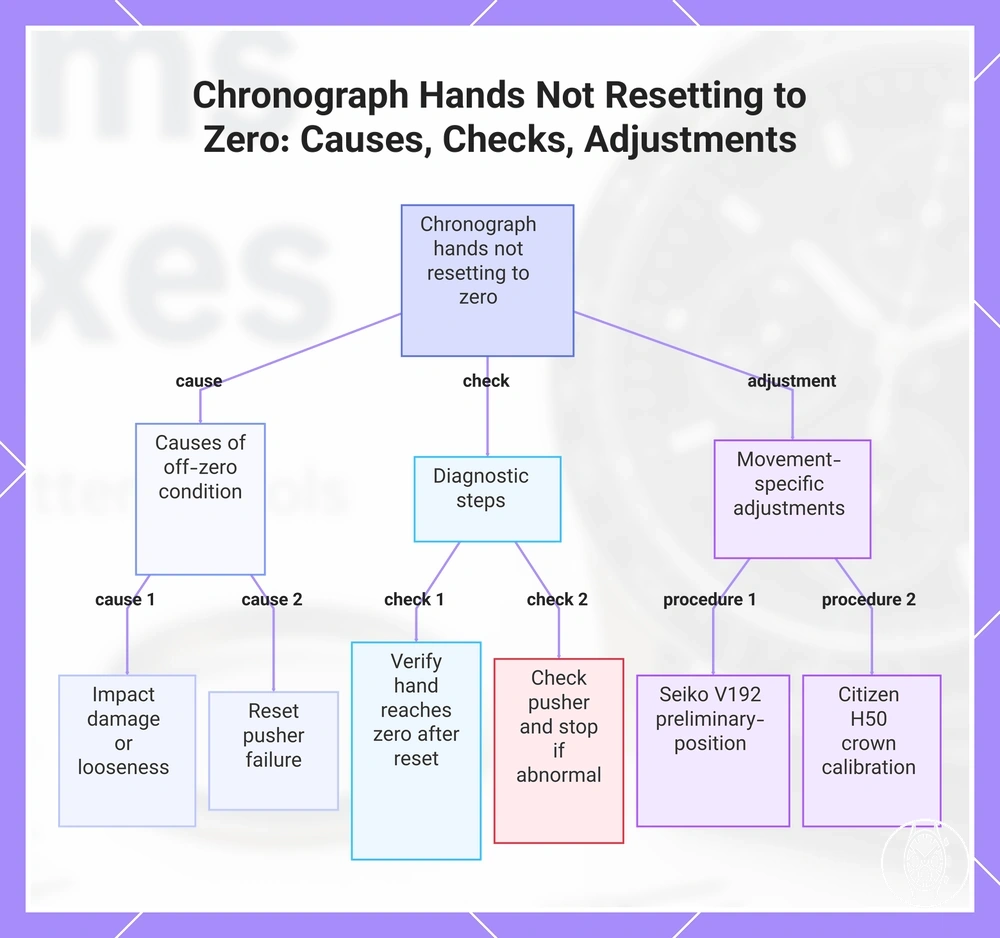 Chronograph Hands Not Resetting to Zero: Causes, Checks, Adjustments