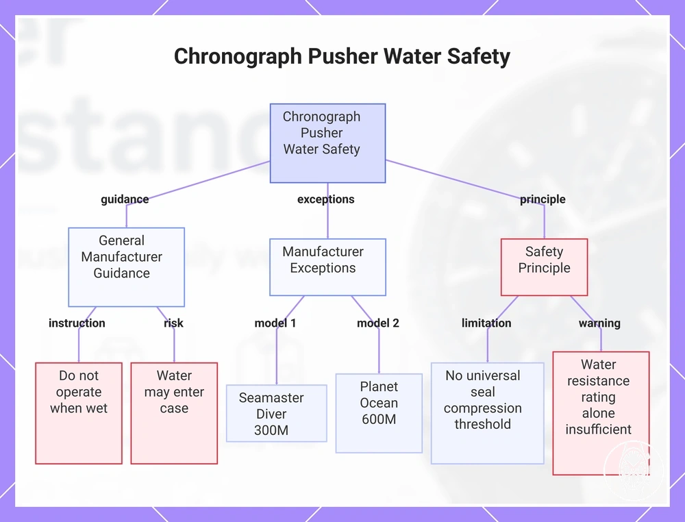 Chronograph Pusher Water Safety