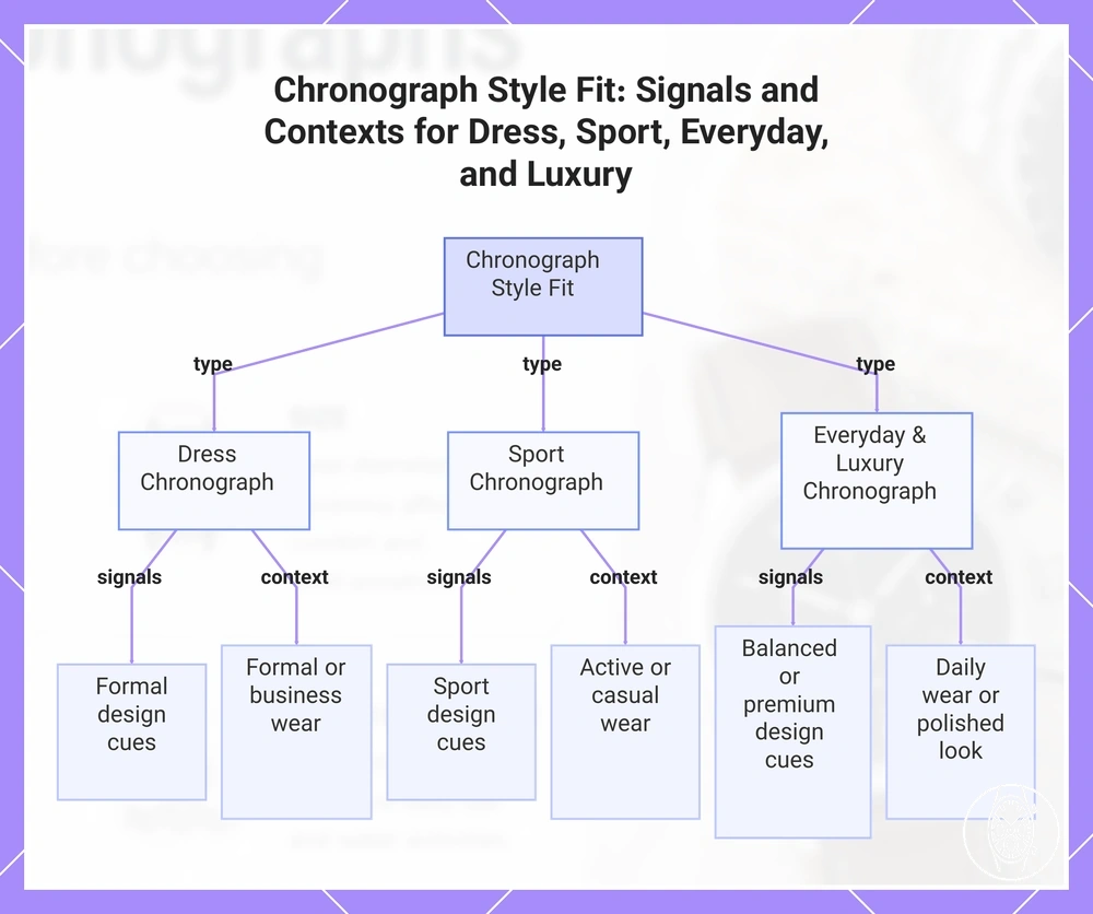 Chronograph Style Fit: Signals and Contexts for Dress, Sport, Everyday, and Luxury