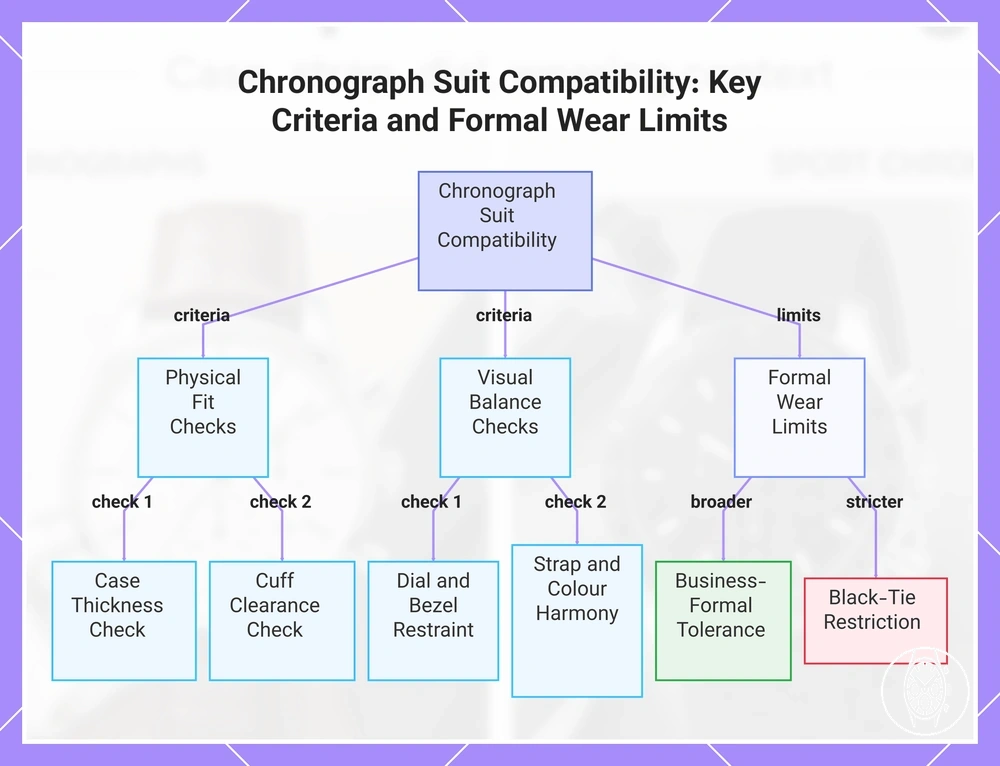 Chronograph Suit Compatibility: Key Criteria and Formal Wear Limits