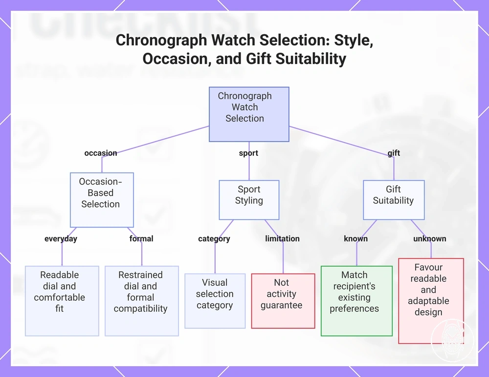 Chronograph Watch Selection: Style, Occasion, and Gift Suitability