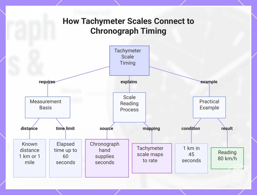 How Tachymeter Scales Connect to Chronograph Timing