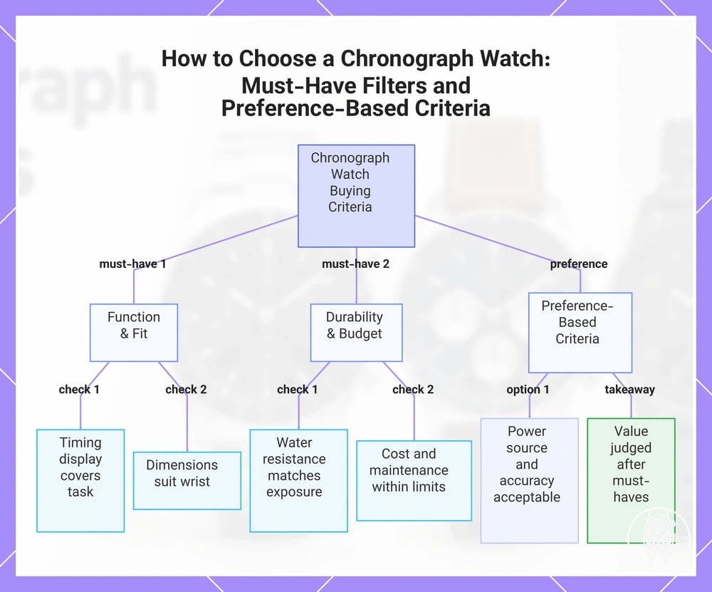 How to Choose a Chronograph Watch: Must-Have Filters and Preference-Based Criteria