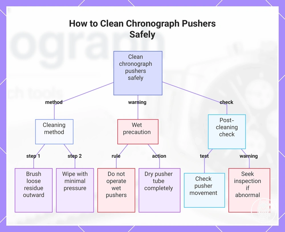 How to Clean Chronograph Pushers Safely