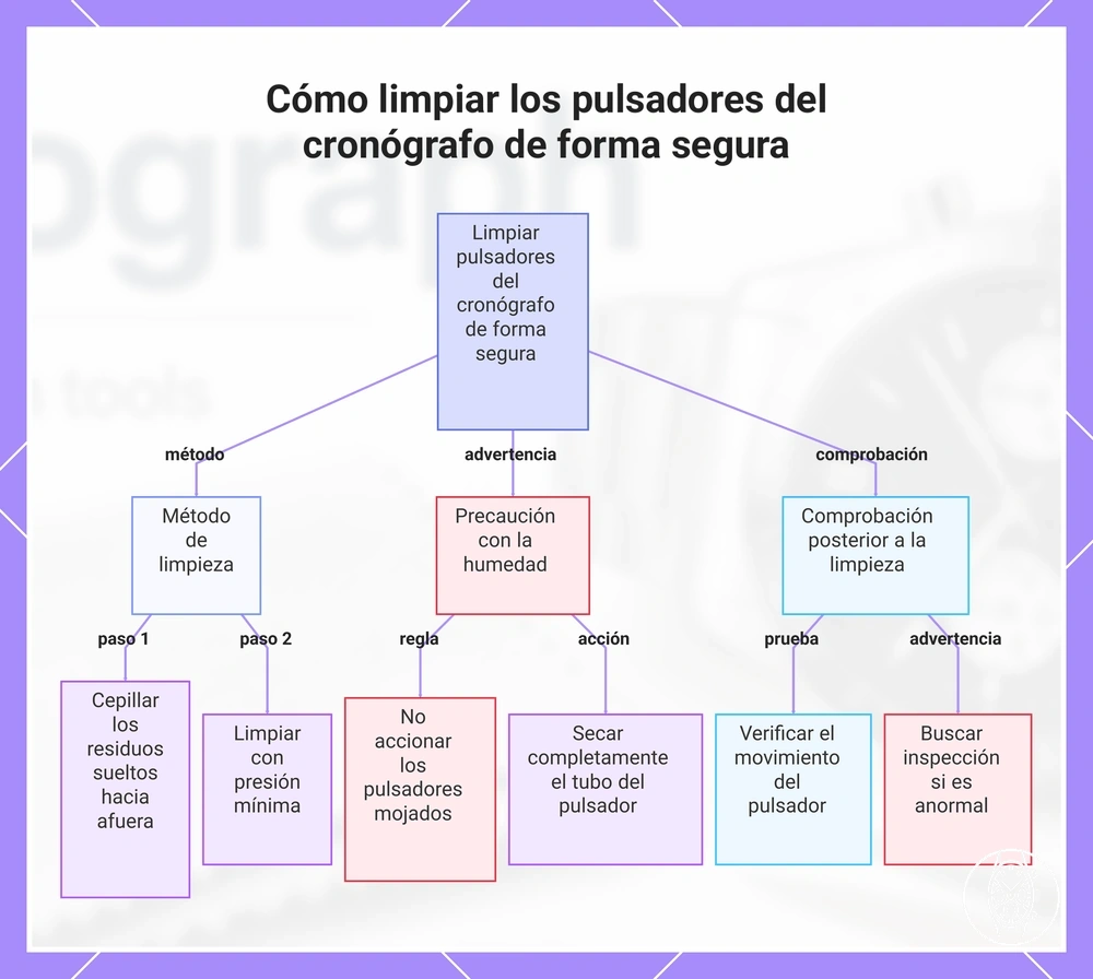 Cómo limpiar los pulsadores del cronógrafo de forma segura
