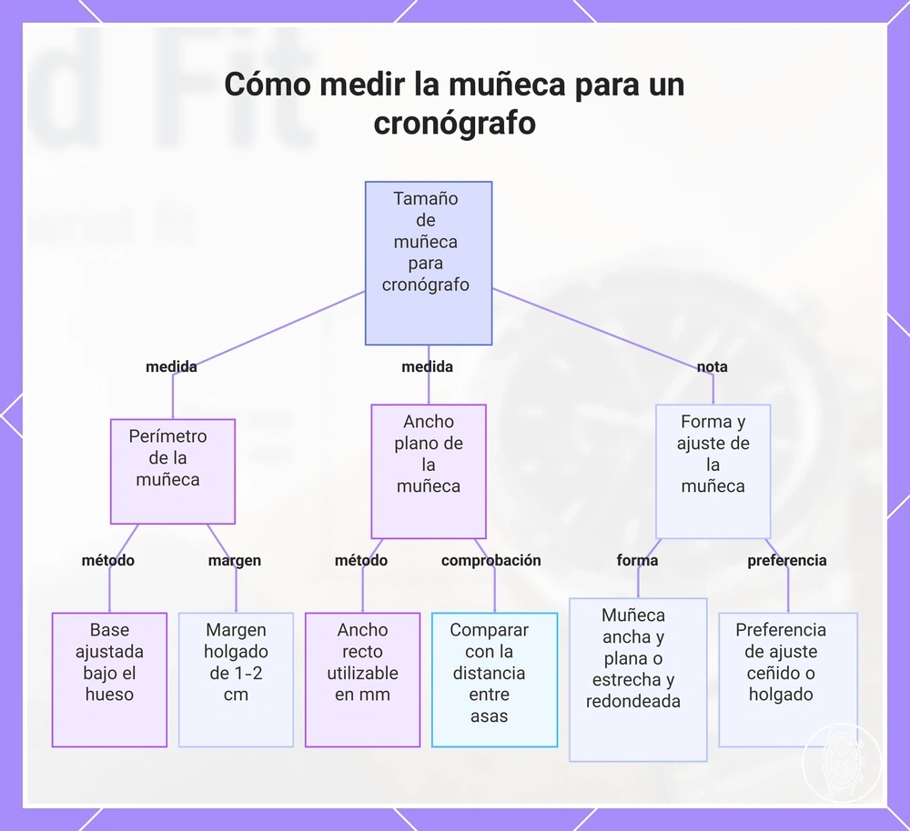 Cómo medir la muñeca para un cronógrafo
