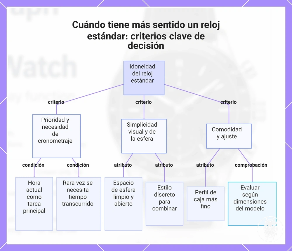 Cuándo tiene más sentido un reloj estándar: criterios clave de decisión
