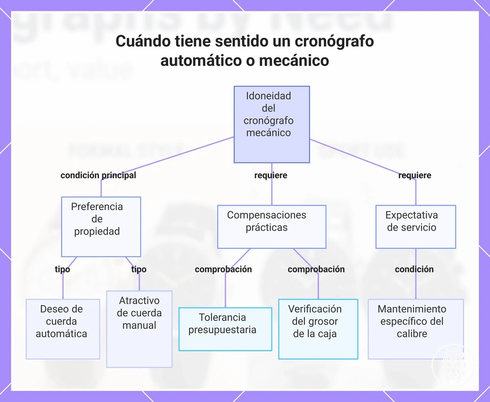Cuándo tiene sentido un cronógrafo automático o mecánico