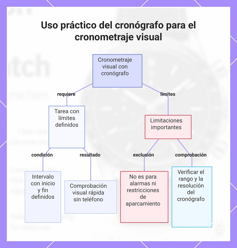 Uso práctico del cronógrafo para el cronometraje visual