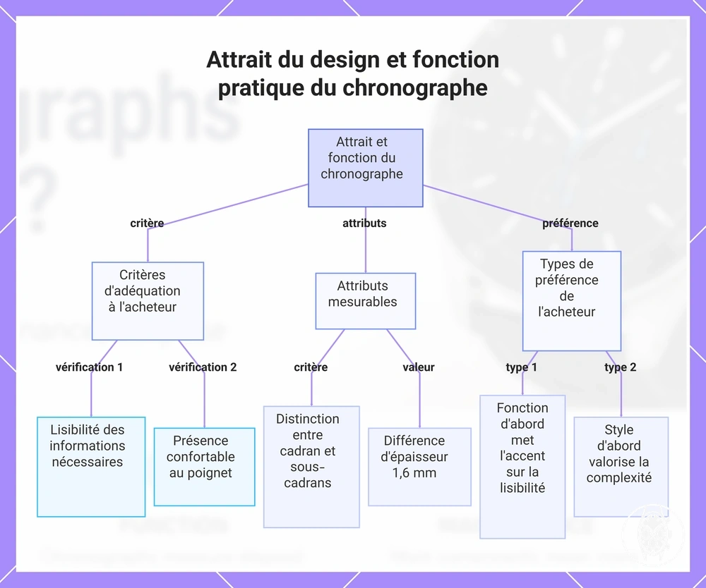 Attrait du design et fonction pratique du chronographe