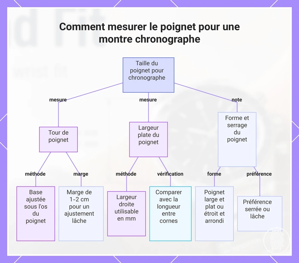 Comment mesurer le poignet pour une montre chronographe