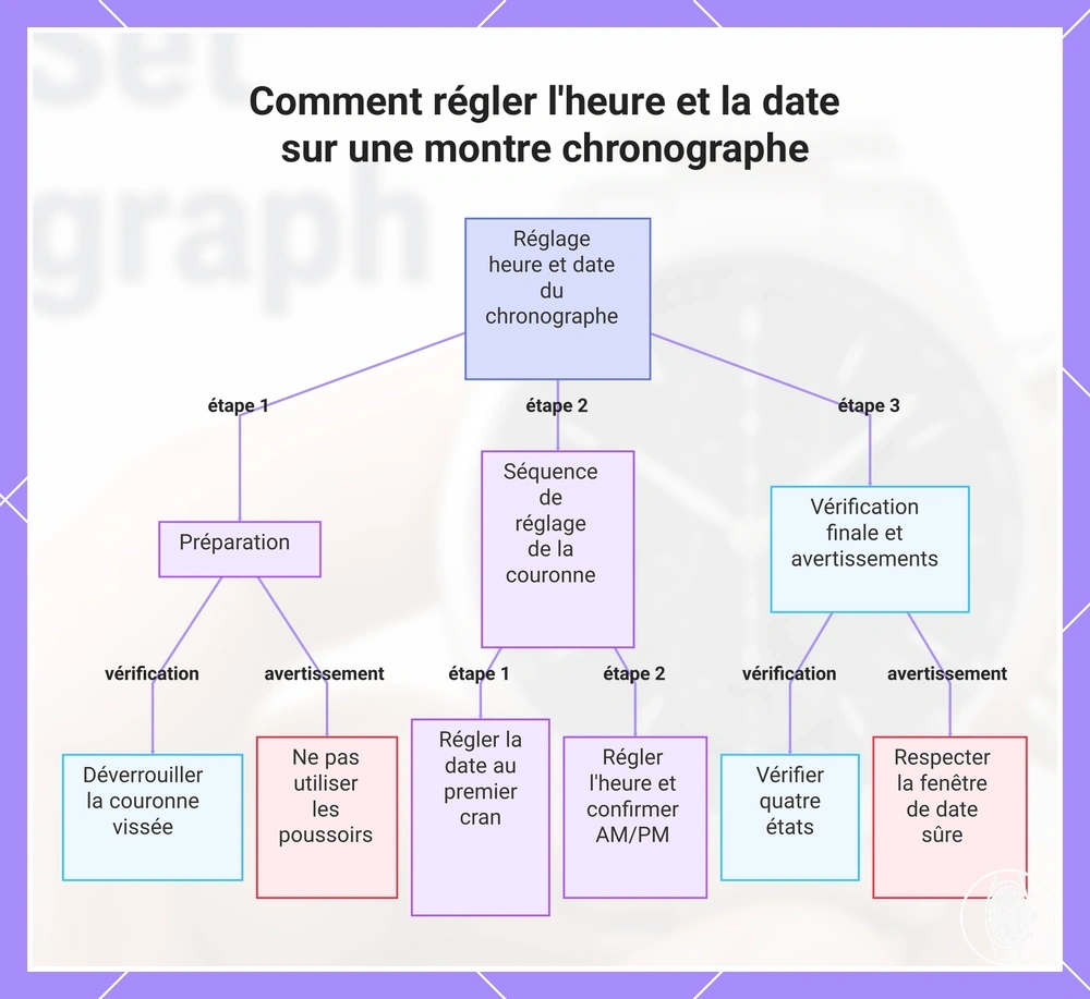 Comment régler l'heure et la date sur une montre chronographe