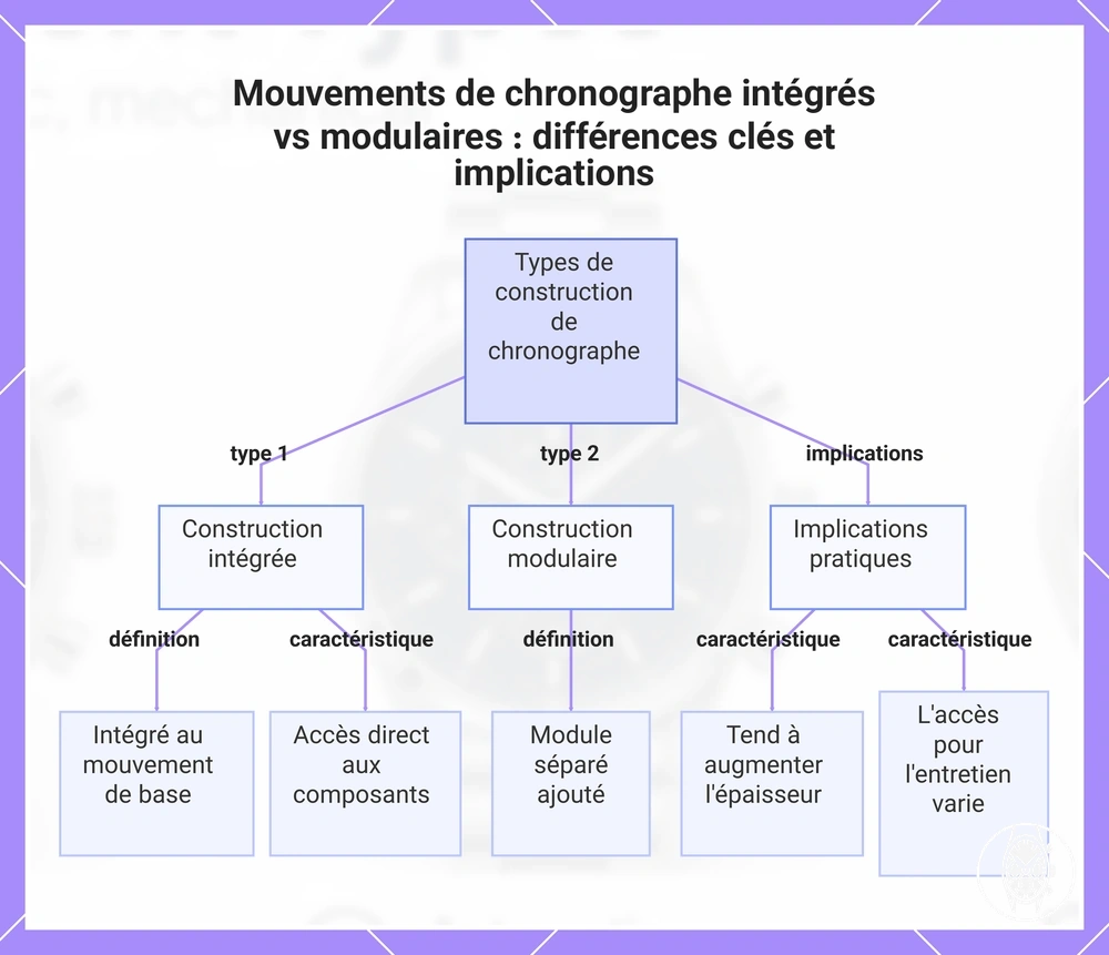 Mouvements de chronographe intégrés vs modulaires : différences clés et implications