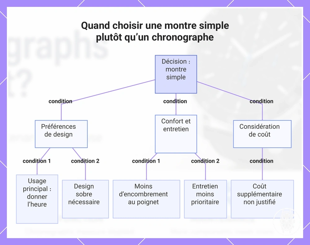 Quand choisir une montre simple plutôt qu’un chronographe