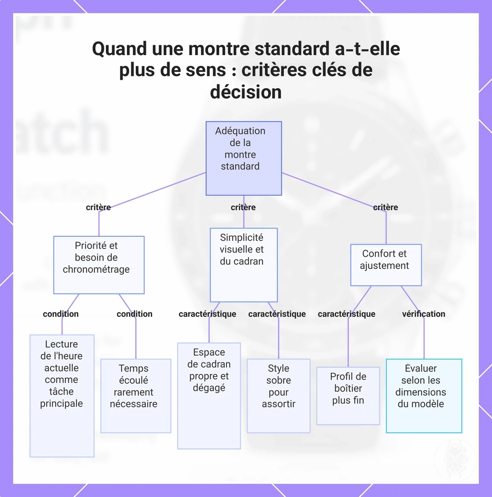 Quand une montre standard a-t-elle plus de sens : critères clés de décision