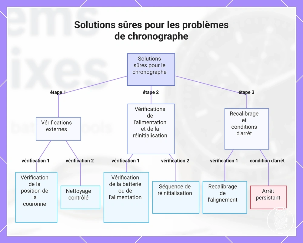 Solutions sûres pour les problèmes de chronographe