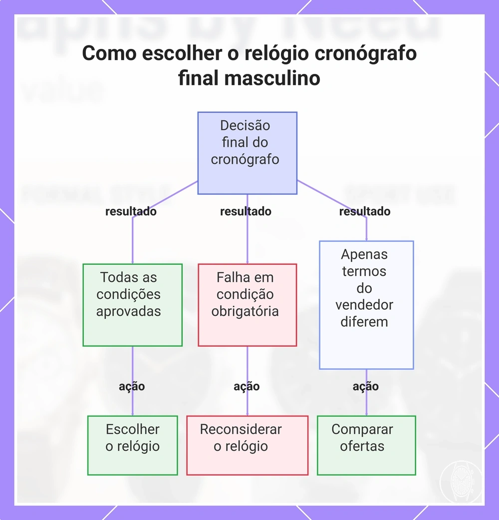 Como escolher o relógio cronógrafo final masculino