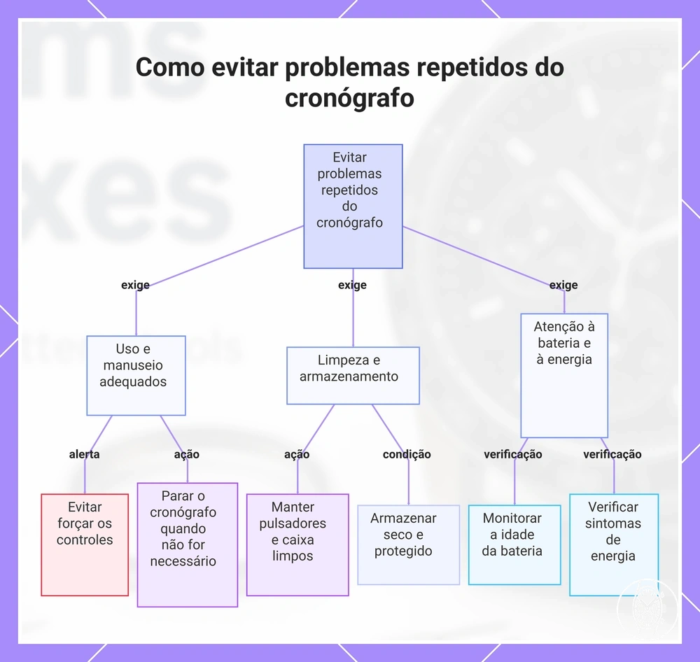 Como evitar problemas repetidos do cronógrafo
