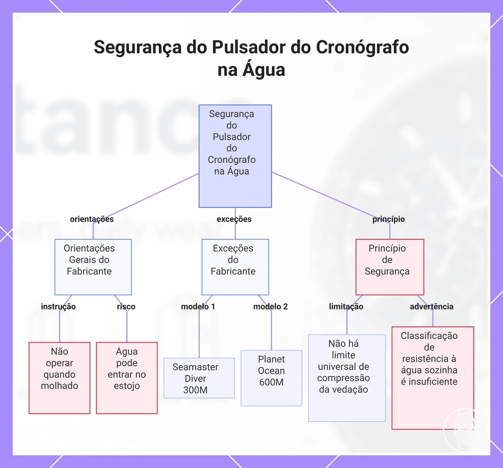 Segurança do Pulsador do Cronógrafo na Água