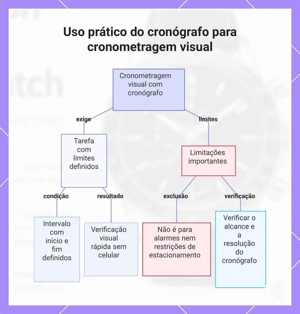 Uso prático do cronógrafo para cronometragem visual
