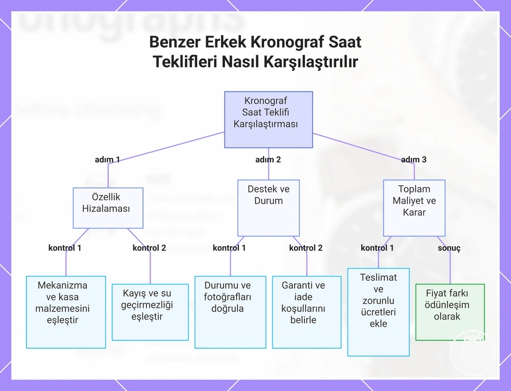 Benzer Erkek Kronograf Saat Teklifleri Nasıl Karşılaştırılır
