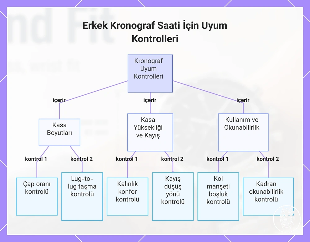 Erkek Kronograf Saati İçin Uyum Kontrolleri