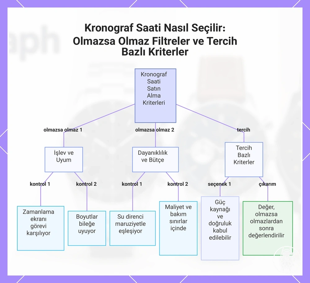 Kronograf Saati Nasıl Seçilir: Olmazsa Olmaz Filtreler ve Tercih Bazlı Kriterler