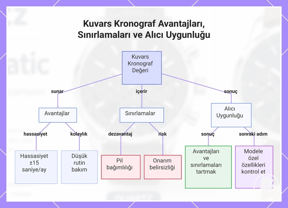 Kuvars Kronograf Avantajları, Sınırlamaları ve Alıcı Uygunluğu