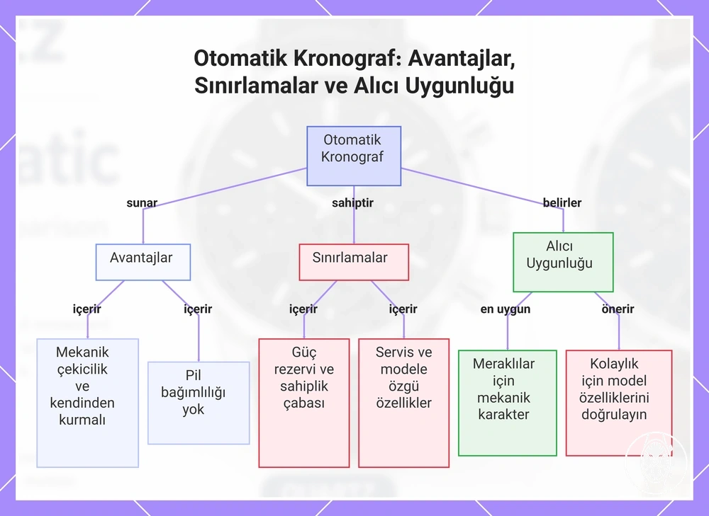Otomatik Kronograf: Avantajlar, Sınırlamalar ve Alıcı Uygunluğu