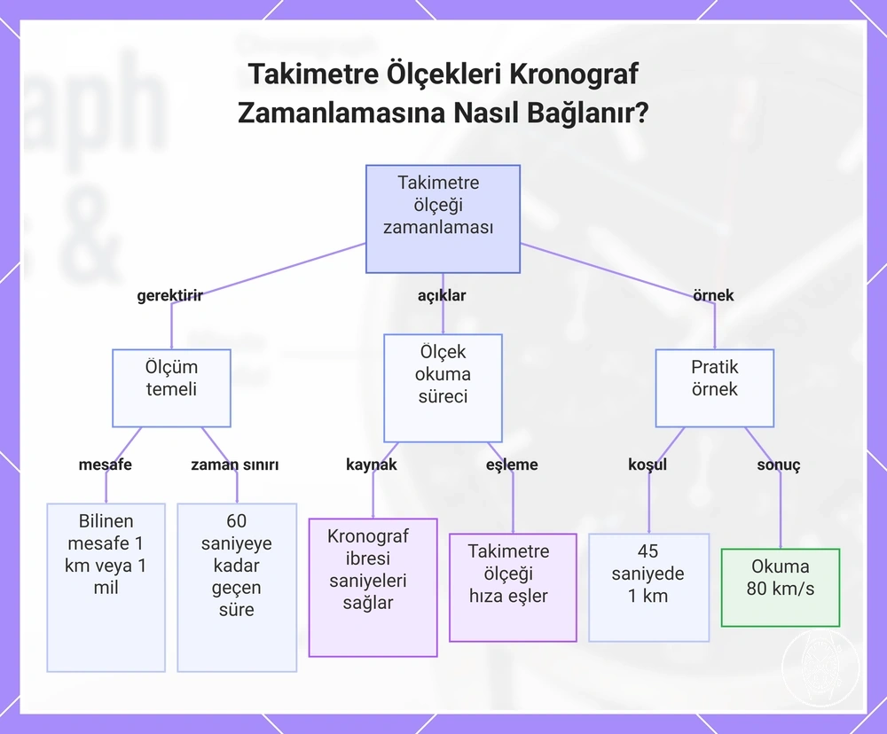 Takimetre Ölçekleri Kronograf Zamanlamasına Nasıl Bağlanır?