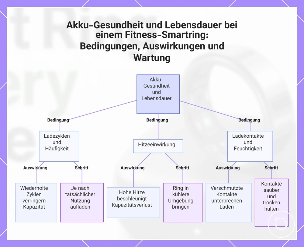 Akku-Gesundheit und Lebensdauer bei einem Fitness-Smartring: Bedingungen, Auswirkungen und Wartung